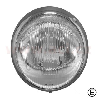 Přední světlo H4 s chromovým rámečkem komplet  L=P r.v. 69-83