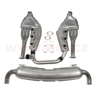 Kompletní sportovní výfukový set, dvě 70 mm koncovky, dvojitý vstup, 41/60 mm výměníky tepla r.v....