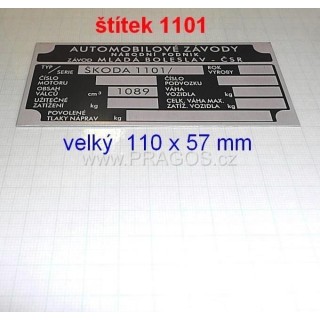 Štítek 1101 velký