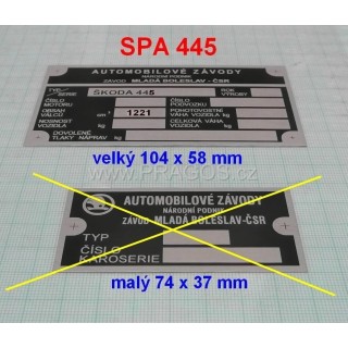 Štítek 445 (SPARTAK) velký