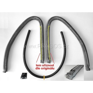 Folding window rubber type 2, Škoda Spartak, Octavia (set for 2 windows)