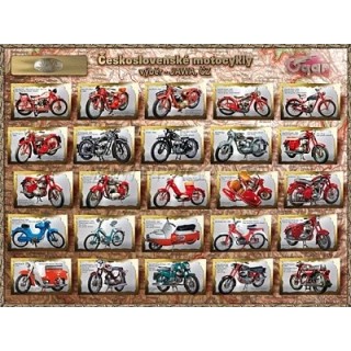 Obraz motocyklů 1918–1992, 60 × 45 cm