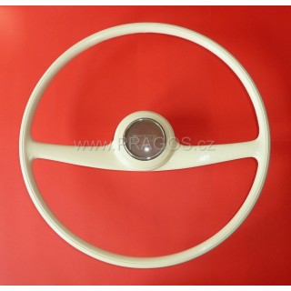 Volant bílý kompletní, Škoda Tudor, 1200–1, Spartak – renovovaný, včetně nově odlitých plastů