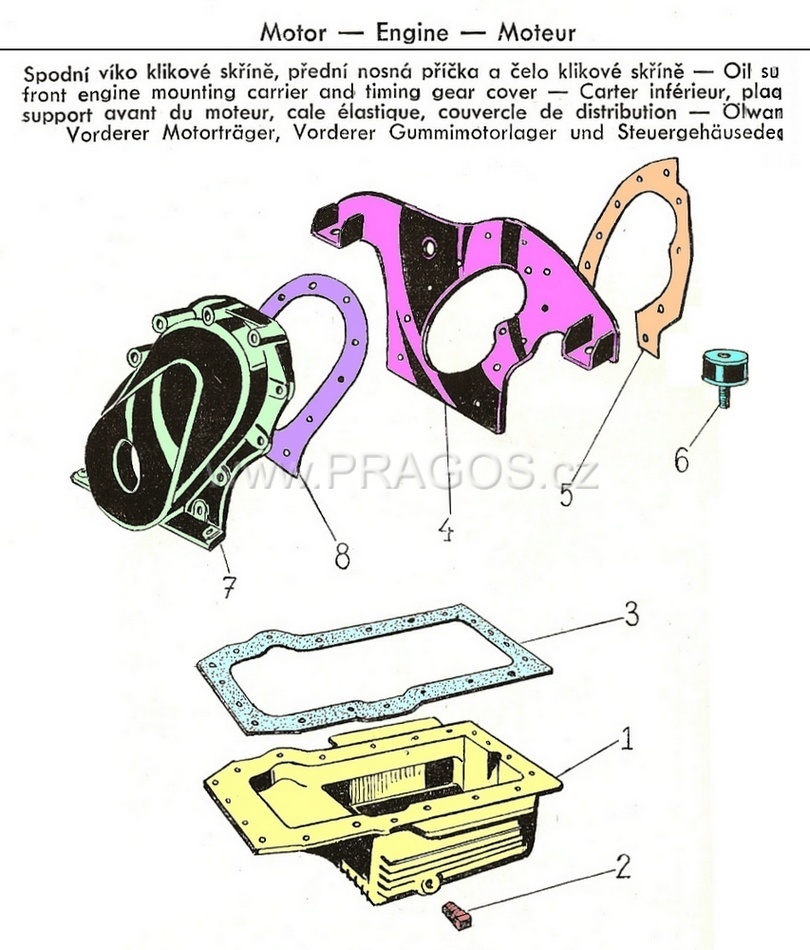 Oil Pan, Front Plate
