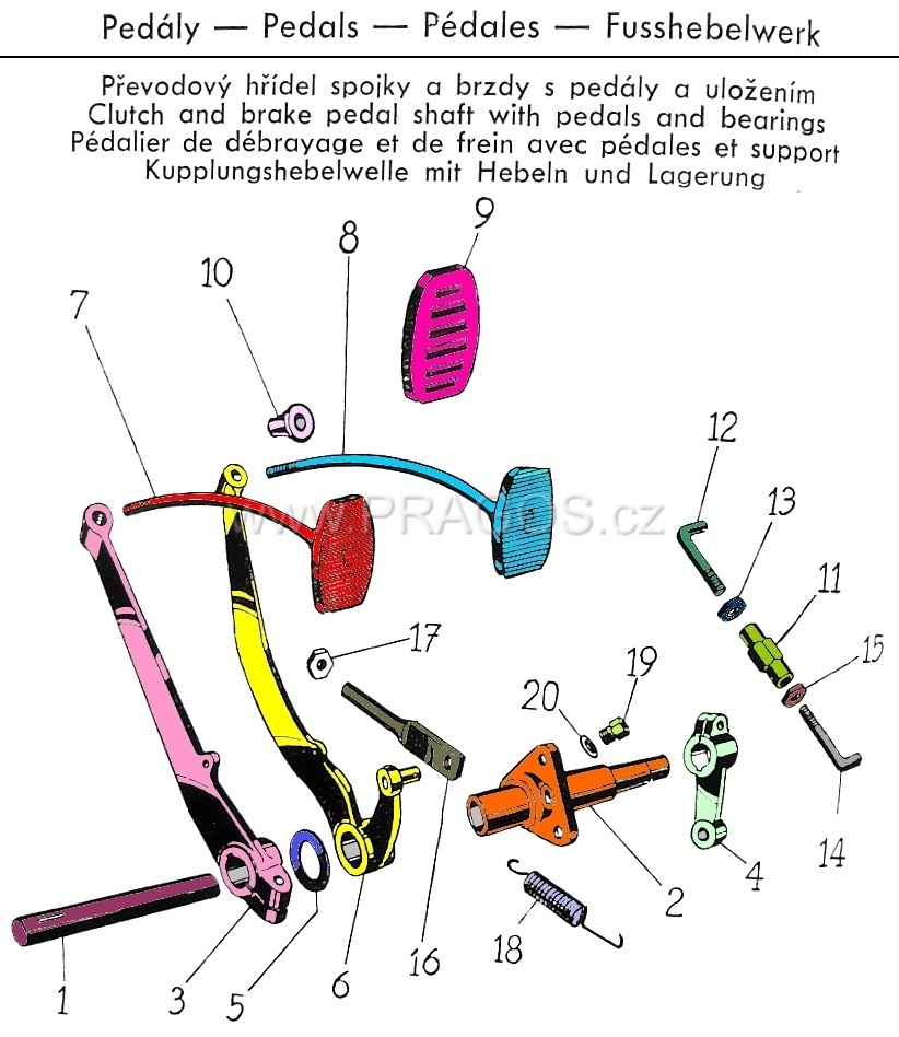 Brake Pedal, Clutch Pedal