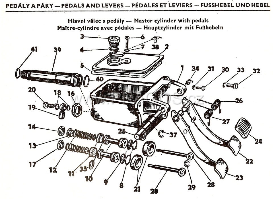 Pedal, Brake, Clutch MB